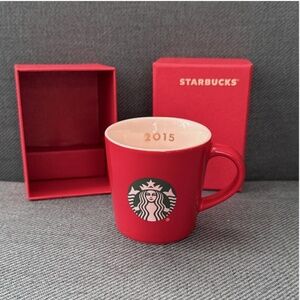 The Starbucks 2015 Red Collectible Demitasse Espresso  Mini Mug 3 Ounce
